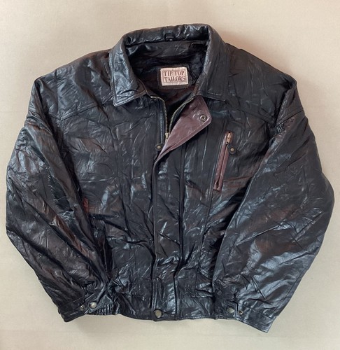 Vintage leather bomber jacket - bomber,