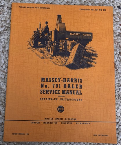 Massey harris 701 - no., baler