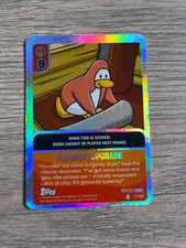 CLUB PENGUIN Topps ’FLOORING UPGRADE’ Trade POWER CARD Rare DISNEY Card-Jitsu