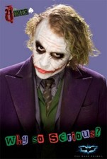 DARK KNIGHT POSTER Heath Ledger Joker Batman SO SERIOUS