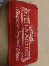 Stella Artois Red and White Bar Towel beer towel mat man cave pub restaurant 