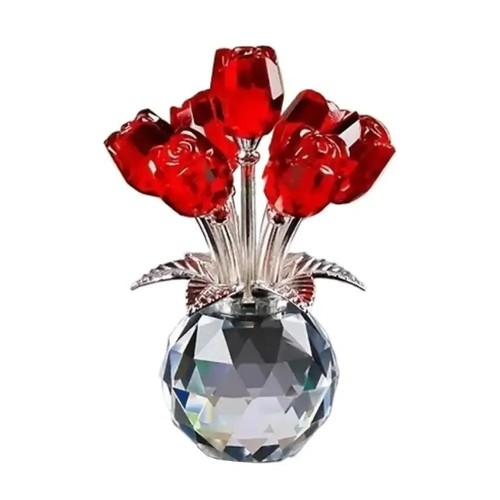 Crystal rose ornament - ornament, 3d