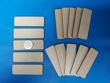 15x RECTANGLE Craft Blank Shape 9 x 3cm PLY Wood Plaque Sign Pyrography