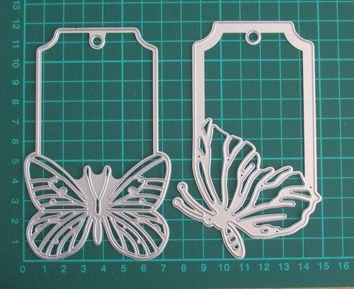 Butterfly tags metal die - tags,