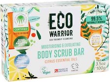 Eco Warrior Body Scrub Soap Bar - Vegan, Cruelty Free, No 100 g (Pack of 1) New
