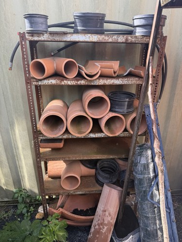 Clay underground pipe fittings - underground,