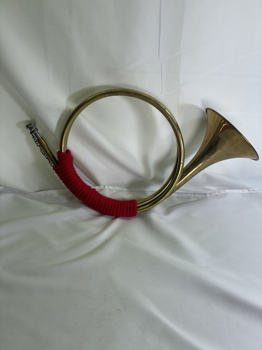 Antique brass hunting horn - antique,