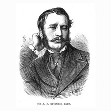 Sir Arthur Edward Guinness MP for Galway - Antique Print 1875