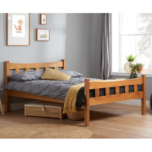 Pine wooden bed miami - pine,