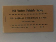 Irish stamps Exhibition souvenir. , Mid Western Philatelic Society booklet 1988
