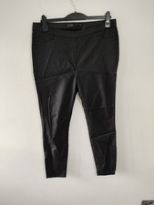Next Womens black Waxed Casual Winter Skinny Leggings Size 18 Elastic Waist 