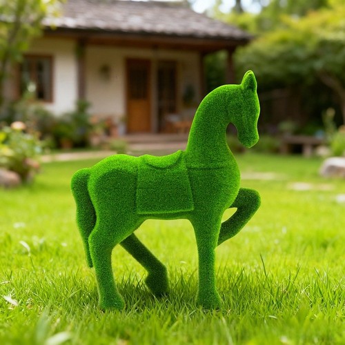Resin horse garden ornament - garden,