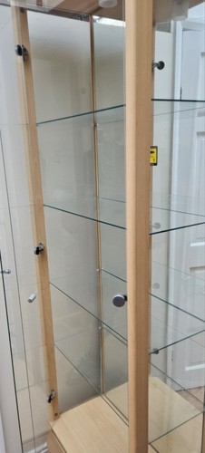 Glass display cabinet with