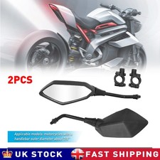 Motorcycle Rear View 7/8" Handle Bars Mirror Set for Kawasaki Honda Polaris ATV