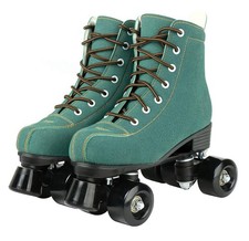 Vintage Roller Skates Teal Size 7 Women’s EU 38 Retro Design Disco Queen Quad