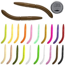 Libra Lures Fatty D'Worm 65mm | All Colours | Worm Imitation Cheese Rubber Bait 