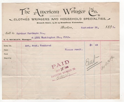1895 american wringer - 1895,