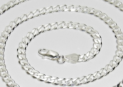 Sterling silver curb - silver,