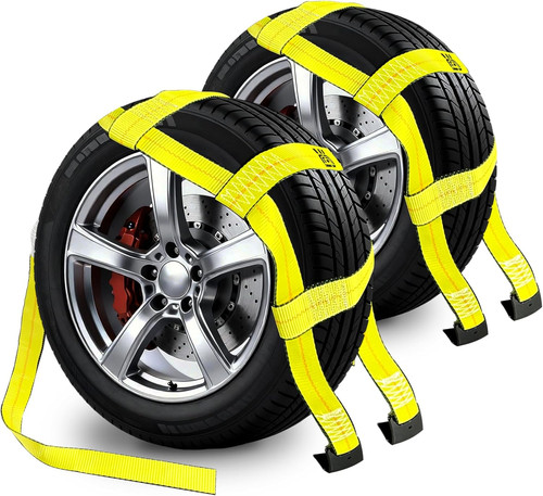 Tow dolly basket - straps, with