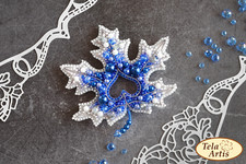 DIY Jewelry Making Pin Frozen Maple Leaf Brooch Bead Embroidery Beading Kit
