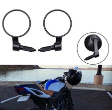 For Suzuki TU250 TU250X SV650 Motorcycle 7/8" Rearview Side Mirrors Black Round