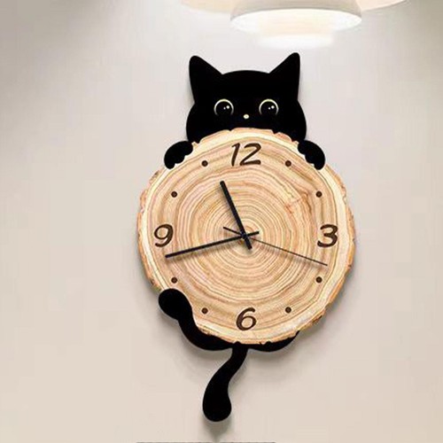 Cat wall clock - cat, silent