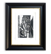 Pablo Picasso Original linocut hand signed printed from an original block