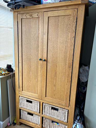 Solid oak larder cupboard