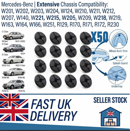 50x mercedes plastic - plastic, nuts