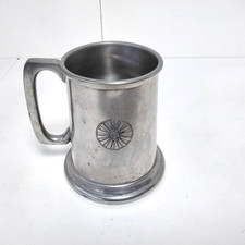 Pewter Tankard Sheffield England Pewter Emblem On The Side 10cm Tall 7cm Dia