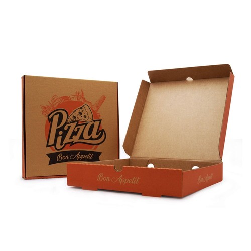 Printed pizza boxes - pizza,