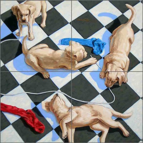 Dog tile backsplash - tile, ceramic