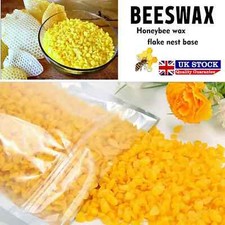 100G-5KG Yellow Beeswax Pellets Bee Wax No Add Easy Melt Beewax Candle Making UK