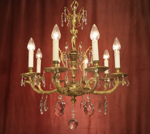 Spanish brass chandelier - spanish, 8