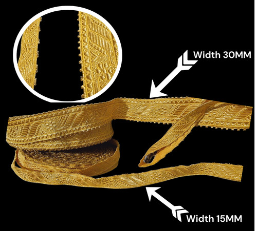 Mylar braid gold trim - gold,