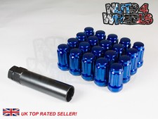 20 x Blue Spline Wheel Nuts M12x1.25 Fits Subaru Justy Impreza STI WRX Wagon