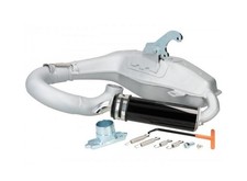 Lambretta Clubman exhaust sports version Big box silver bgm