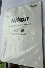 NIKON M569E UPRIGH MOTORISED MICROSCOPE ECLIPSE CI-E INSTRUCTION MANUAL (IN34S2)