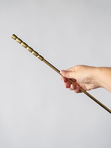 Antique brass fire poker - brass,