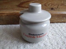 Colman’s English Mustard ceramic vintage pot with lid *VGC*