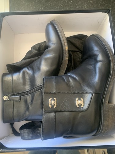 Chanel black real - real, leather