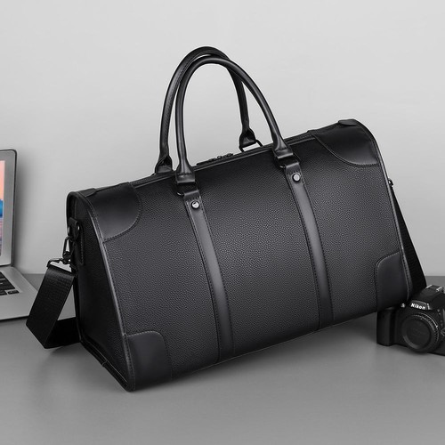Handmade leather duffel bag - duffel,