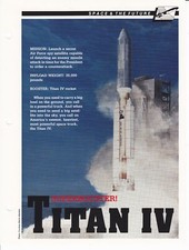Titan IV "Superbooster" (Heavy Lift Space Launch Rockets) Spec Sheet Fact Card