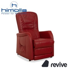 Himolla Leather Armchair Red Electric Function