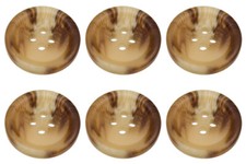 Mock Horn Buttons Flat 4 Hole