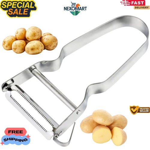 Stainless steel potato peeler - steel,