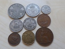 George VI Pre-Decimal 9 Coins