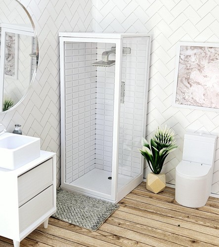 Dolls house modern shower - dolls,