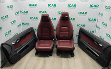 ✅2012 MERCEDES COUPE E220 FRONT LEFT RIGHT RED LEATHER SEATS & 2 DOOR CARDS
