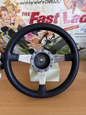 Moto- Lita Engraved Leather Bound Steering Wheel  For    Reliant Scimitar